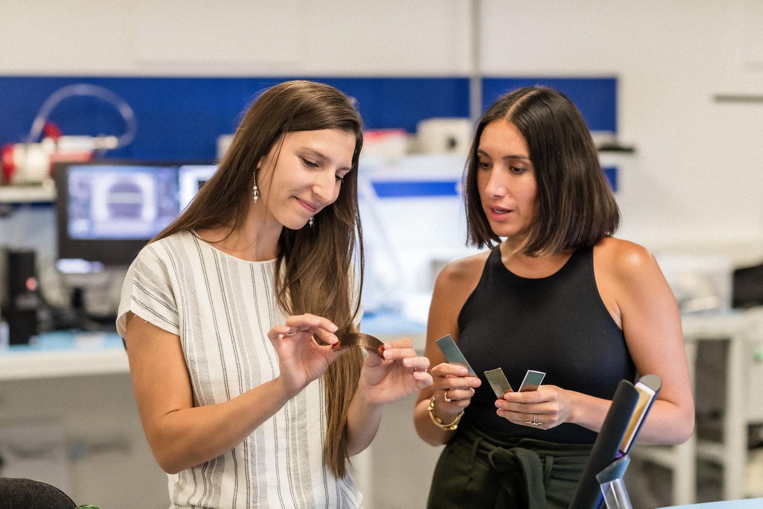 Jen Atkin and a Dyson Engineer